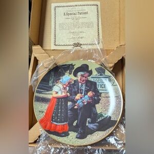A Special Patient 8 1/2 Decorative Plate with Vintage Scene
